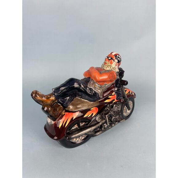 Biker Man Harley Davidson Inspired Cookie Jar - Picture 1 of 10